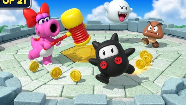 Squeaky Shakedown: Birdo Steals Just 3 of 21 Coins!