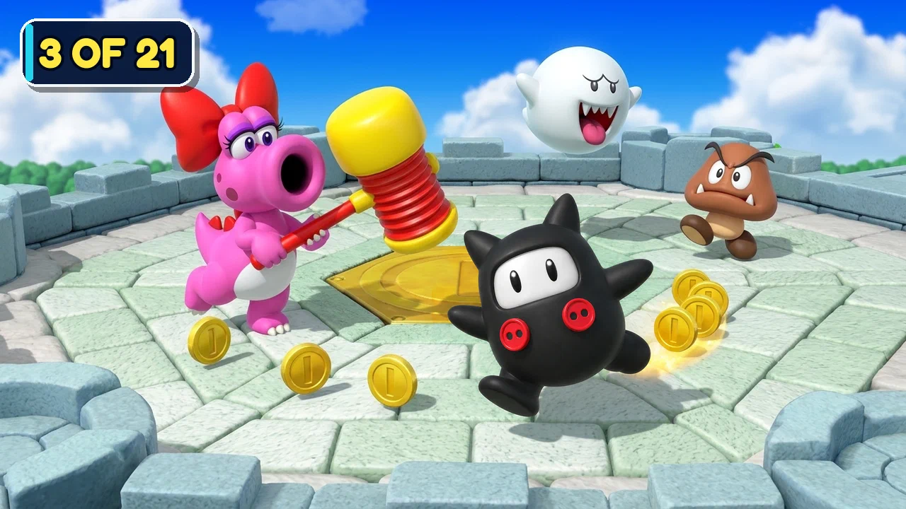 Squeaky Shakedown: Birdo Steals Just 3 of 21 Coins! thumbnail